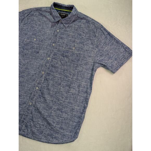 Company Eighty One RN 64866 Size 3XL Blue Short Sleeve Button Up w/Pearl Button - Picture 4 of 13